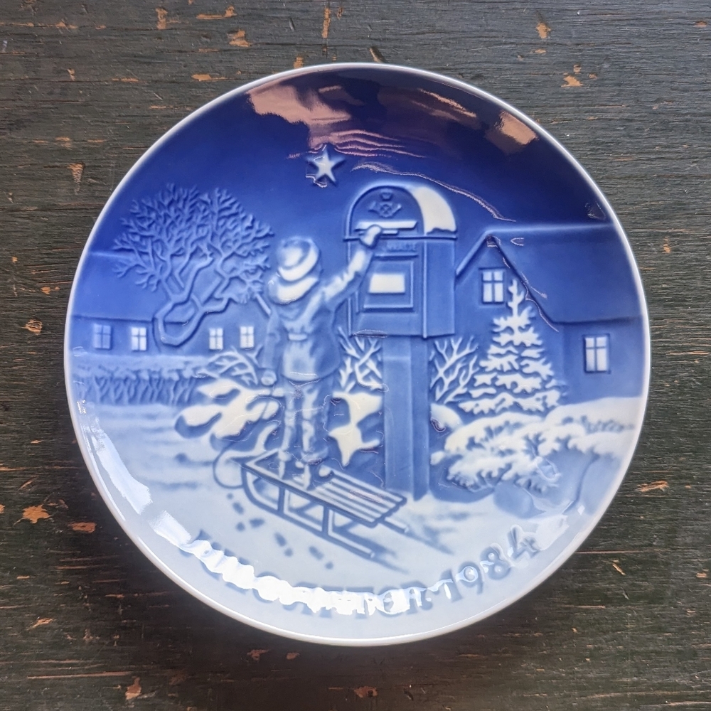 Vintage 1984 The Christmas Letter Decorative Plate, Letter to Santa